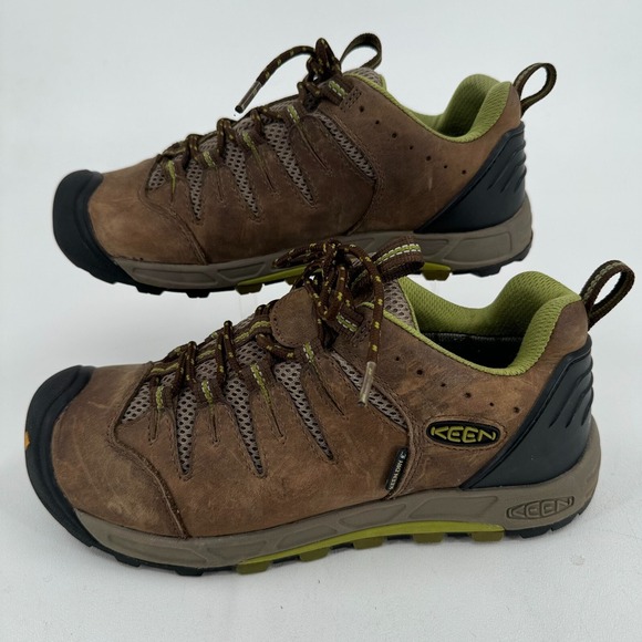 Keen Bryce WOMENS Brown Leather Lace Up Hiking Shoes Sneakers SIZE 7.5 - Picture 2 of 15